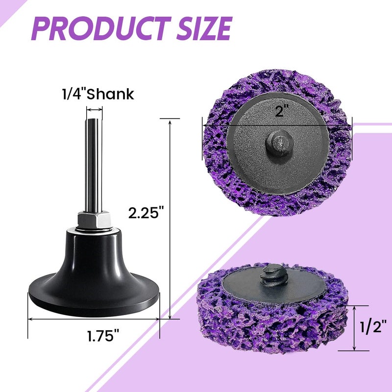 DELE 41 Pcs 2" Quick Change Easy Strip Discs, Paint Stripping Wheel for Drill,Die Grinder Attachments for Strips Paint，Cleans Welds Rust Removal Wheel. - Image 2